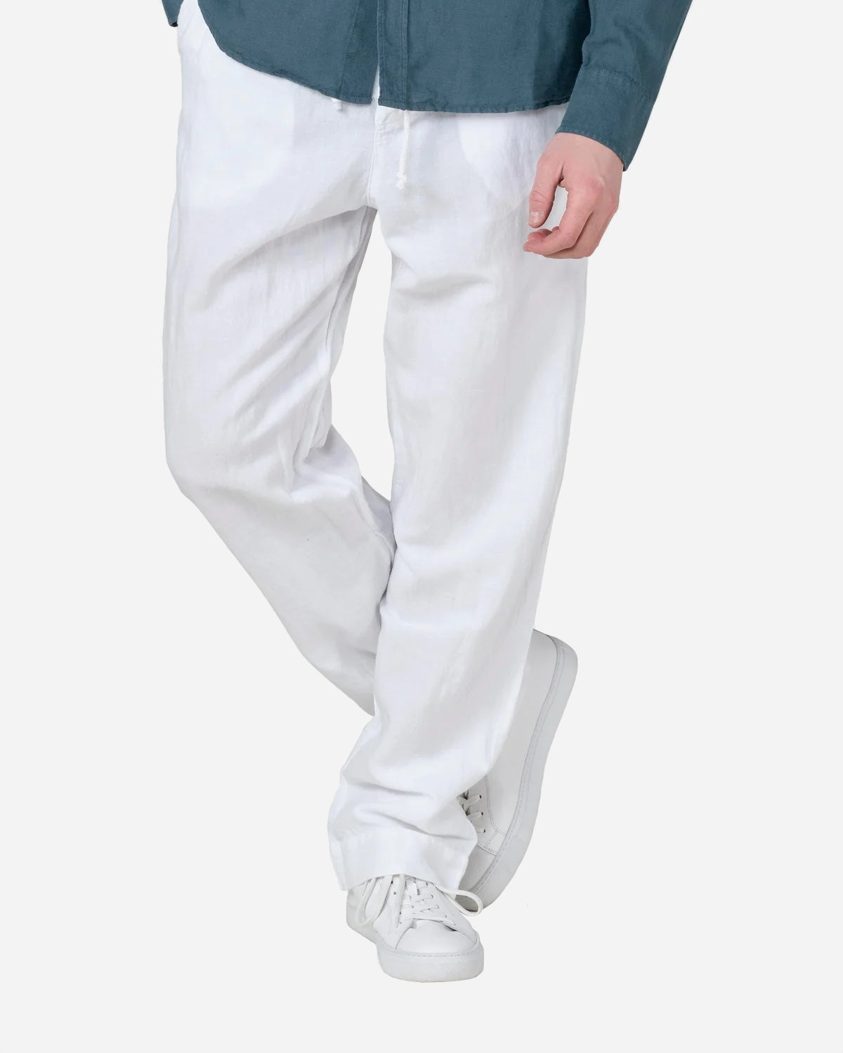 Jens Linen Pant - White