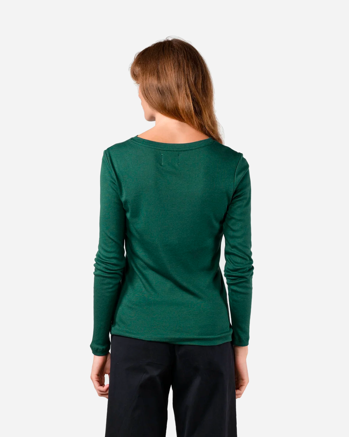 Selma Ls Tee - Moss Green