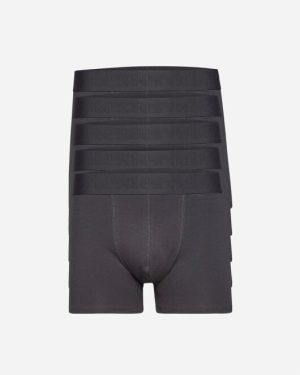 5-Pack Boxer Organic Cotton - Grey Online Hot Salg