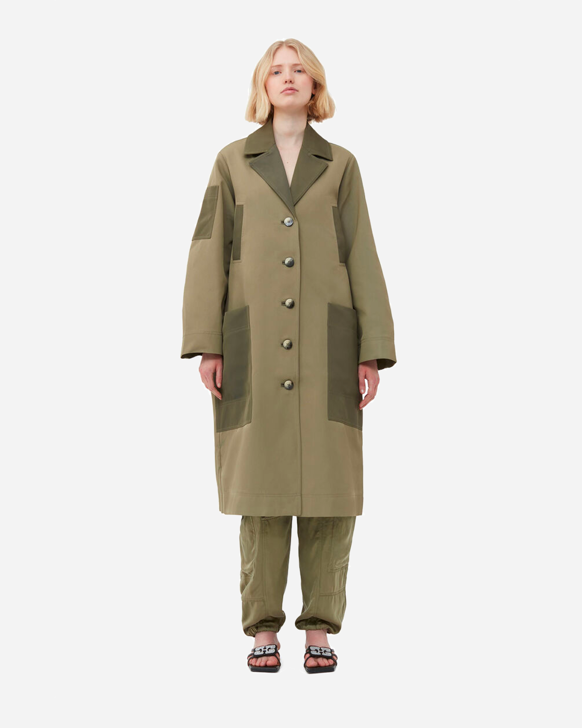 heavy-twill-coat-aloe_1.png Heavy Twill Coat - Aloe på udsalg
