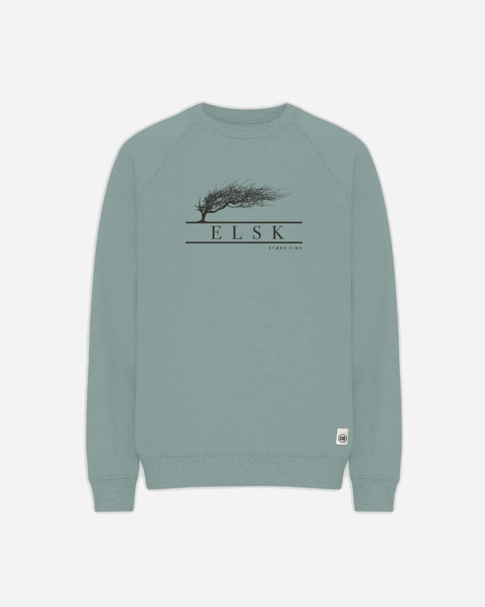 ELSK® VIND TVÆRS MEN'S CREWNECK - OCEAN BLUE