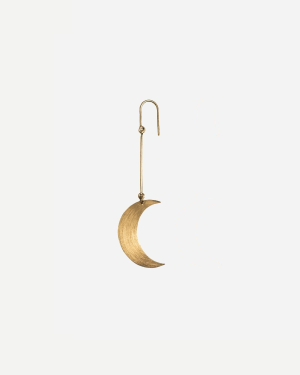 Half Moon Earring - Forgyldt Sølv på udsalg