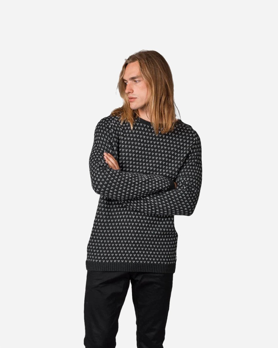Hugo knit - Olive/Cream Rabat