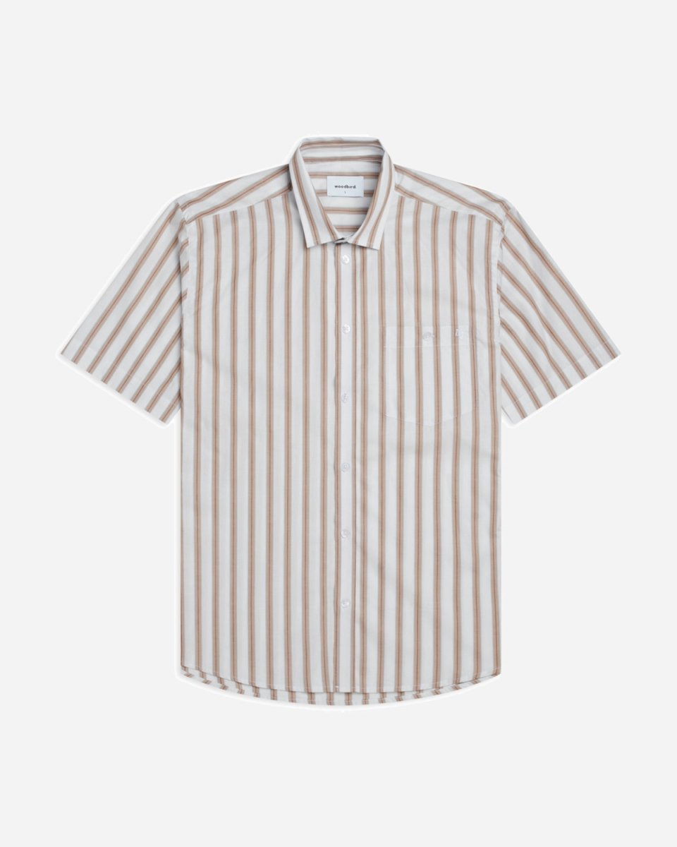 Dads Striped Shirt - Cream White Mode