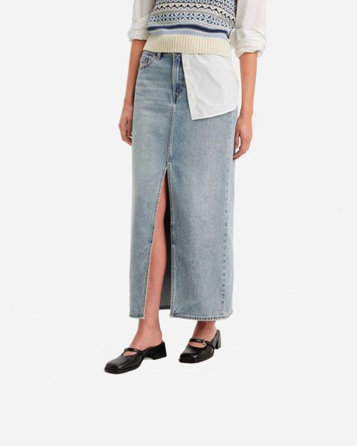 Ankle Column Skirt - Please Hold Blå