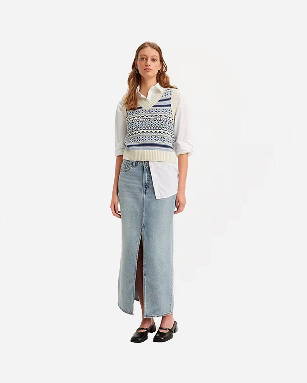 ankle-column-skirt-please-hold-blaa_1.jpg Ankle Column Skirt - Please Hold Blå