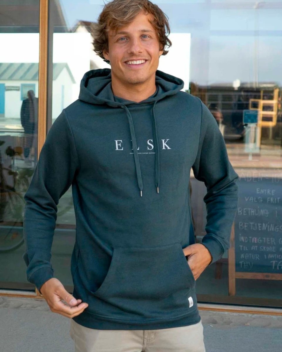 ELSK PURE TVÆRS MEN'S HOODIE - STONE GREEN