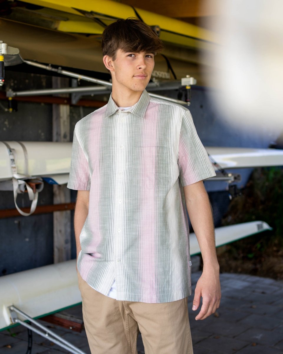 Thor Gradient Stripe S/S Shirt - Light Green