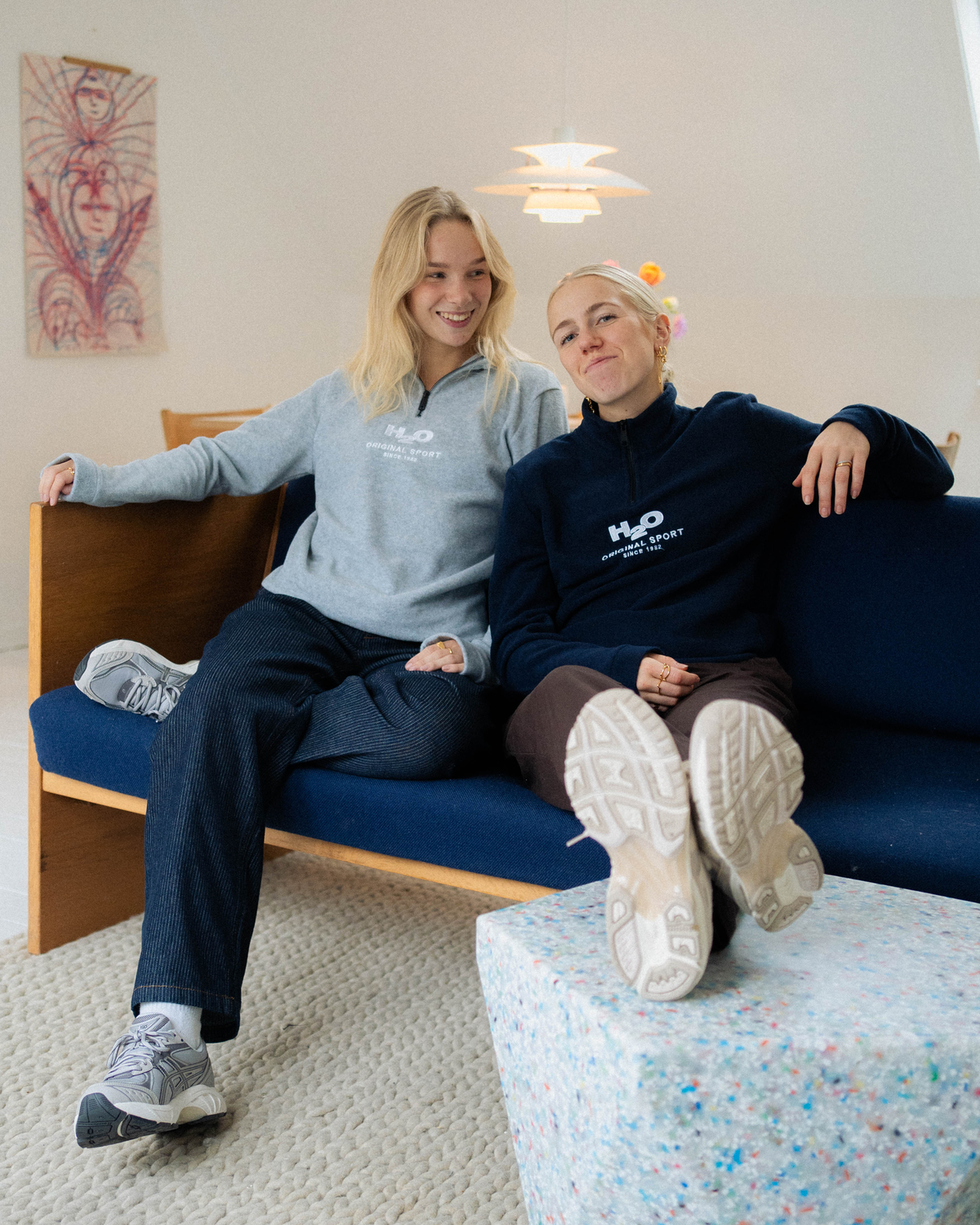 Blåvand Fleece Half Zip - Lt. Grey Mel på udsalg