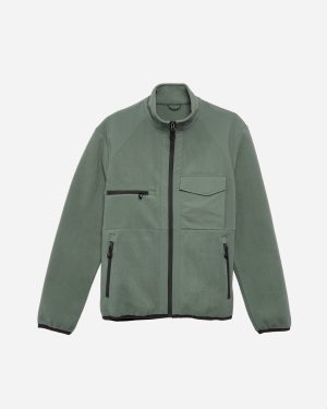 Halo Paneled Fleece Jacket - Agave Green Online nu