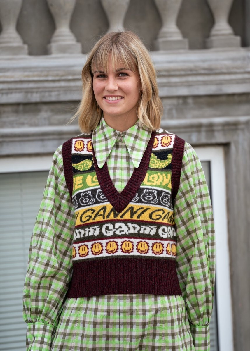 Wool Mix Knit Vest - Milticolour