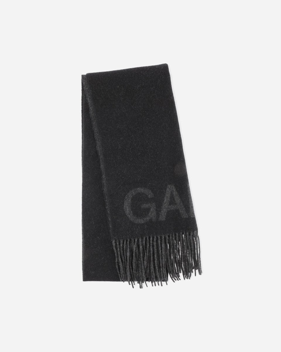 Wool Mix Scarf - Black