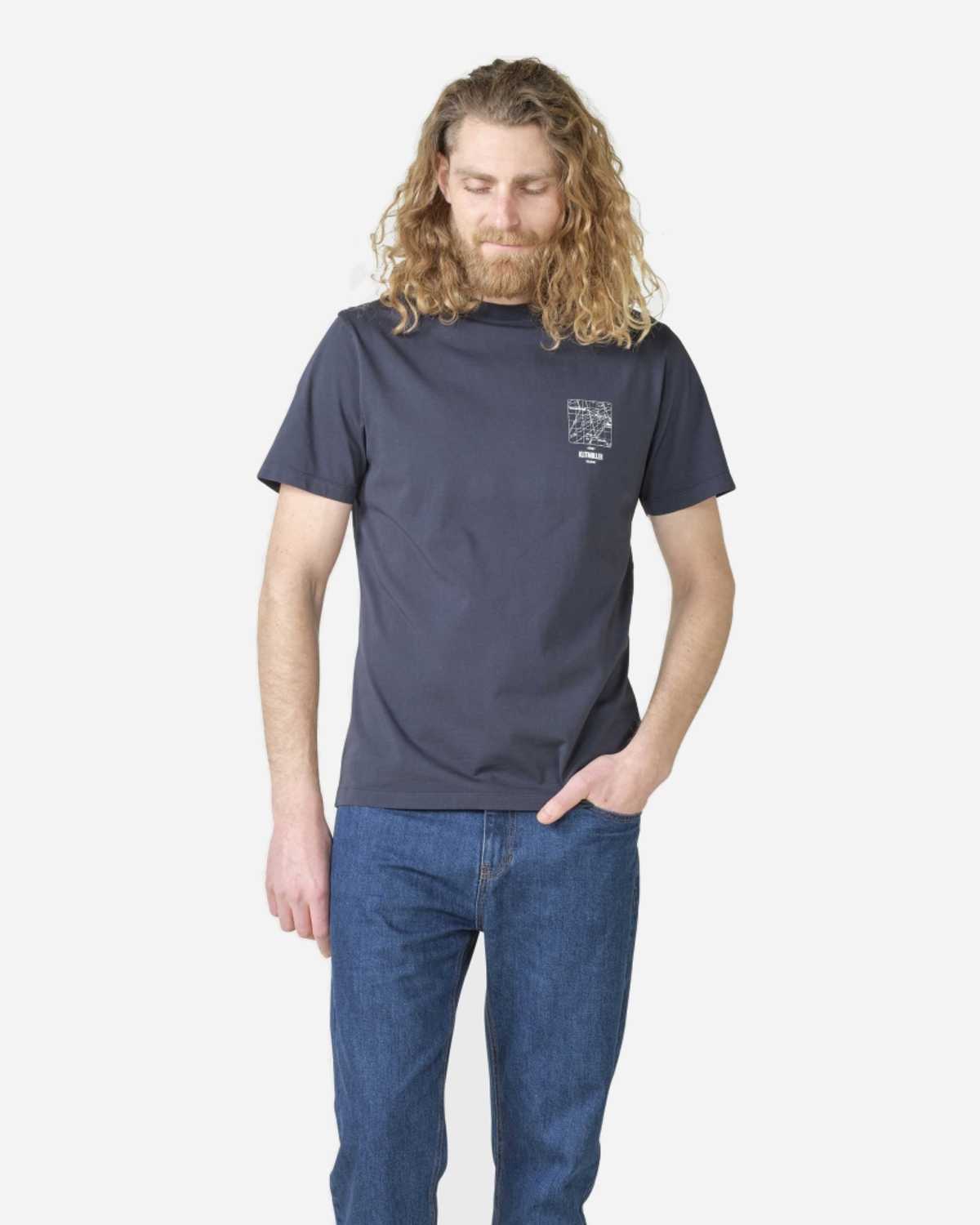 Ryan tee - Navy/cream