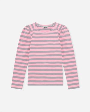 Striped Cotton Jersey - Sharkskin