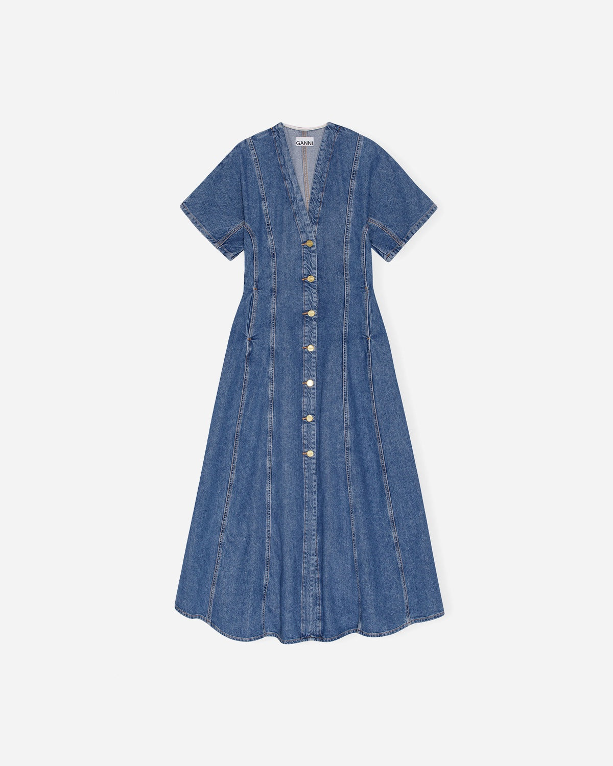 Future Denim Maxi Dress - Mid Blue Stone