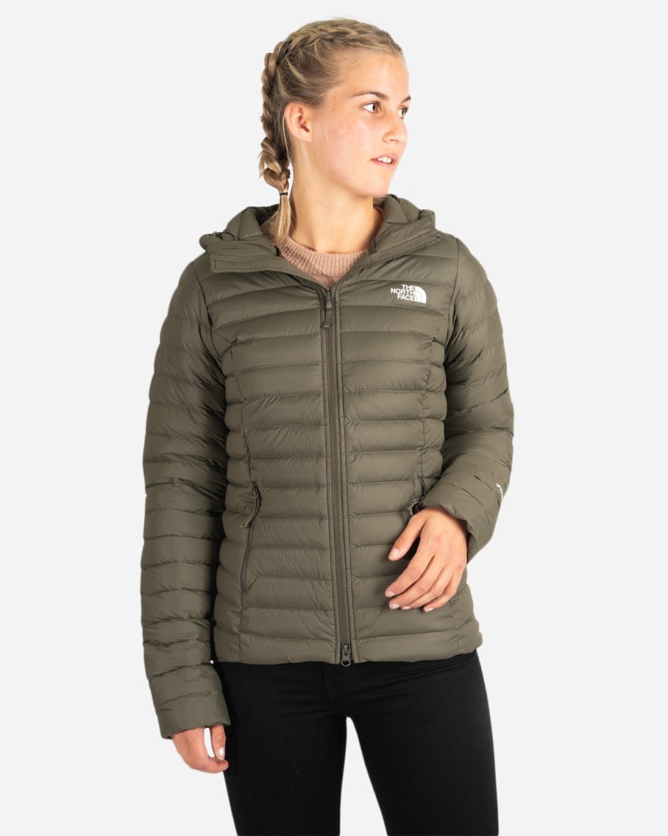 Stretch Down Hoodie - New Taupe Green på udsalg
