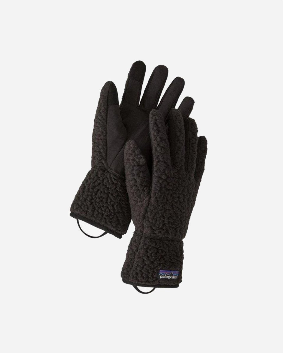 Retro Pile Gloves - Black