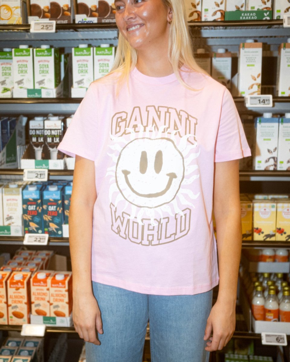 Basic Jersey Smiley Relaxed T-shirt - Lilac Sachet