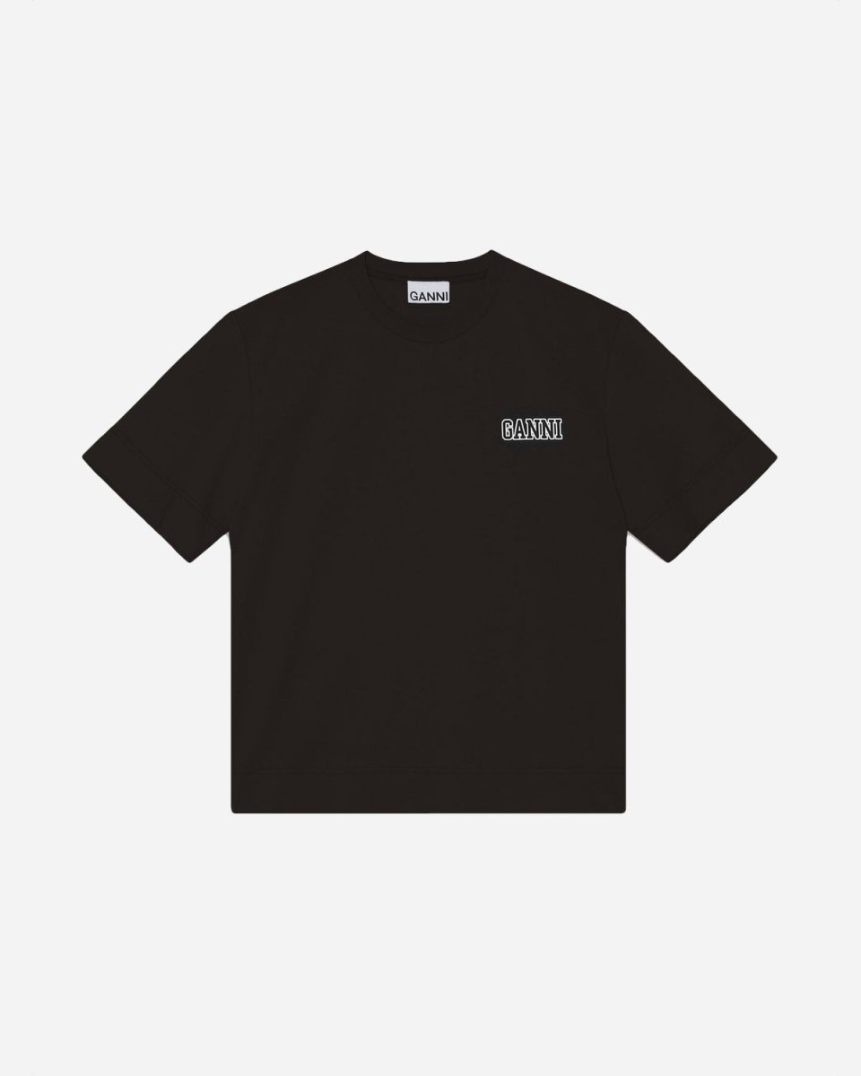 Loose Fit O-neck Jersey - Black