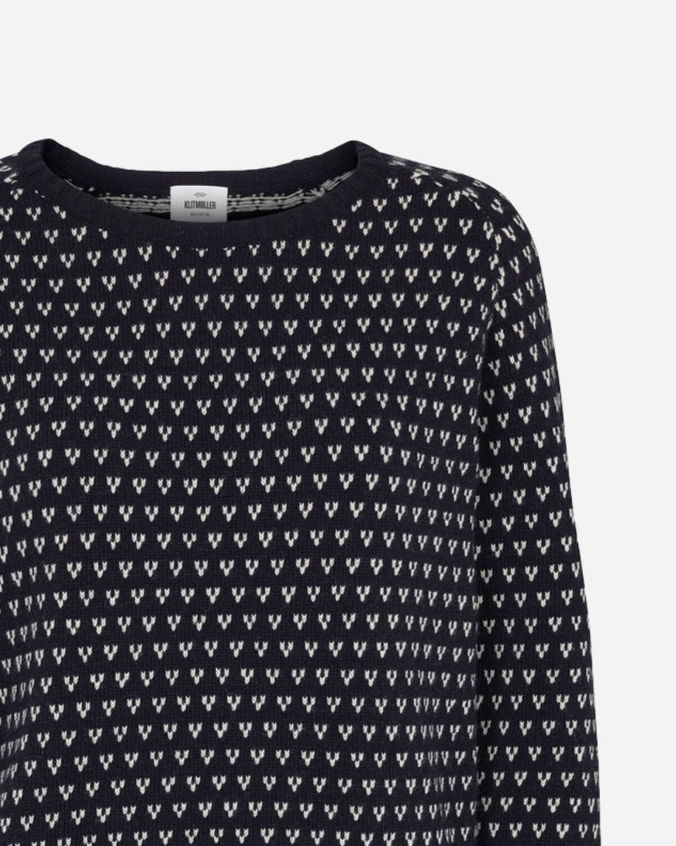 Mika knit - Navy/Cream på udsalg