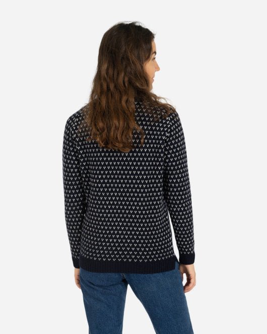 Mika knit - Navy/Cream på udsalg