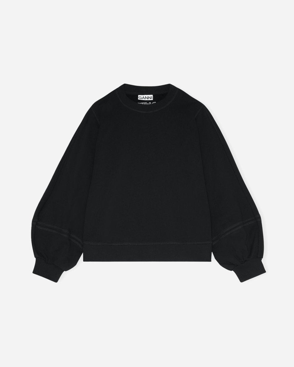 Puff Sleeve Sweatshirt - Black
