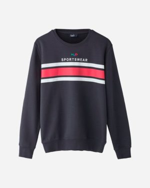 Anders O' neck Sweat - Navy/White/Red Online nu