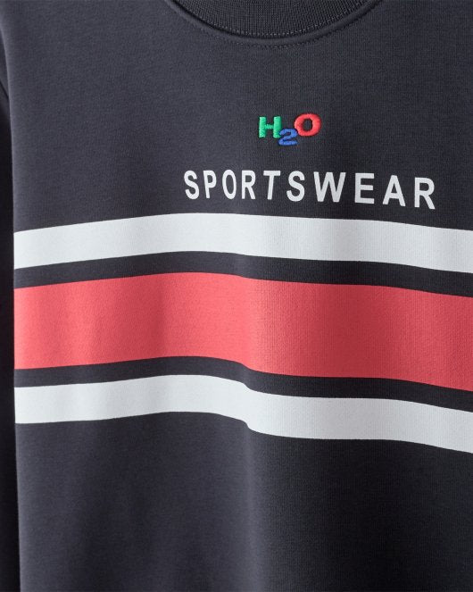 Anders O' neck Sweat - Navy/White/Red Online nu