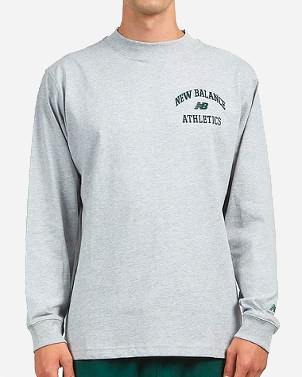 Athletics Varsity Graphic Mock Longsleeve - Athletic Grey Hot på udsalg
