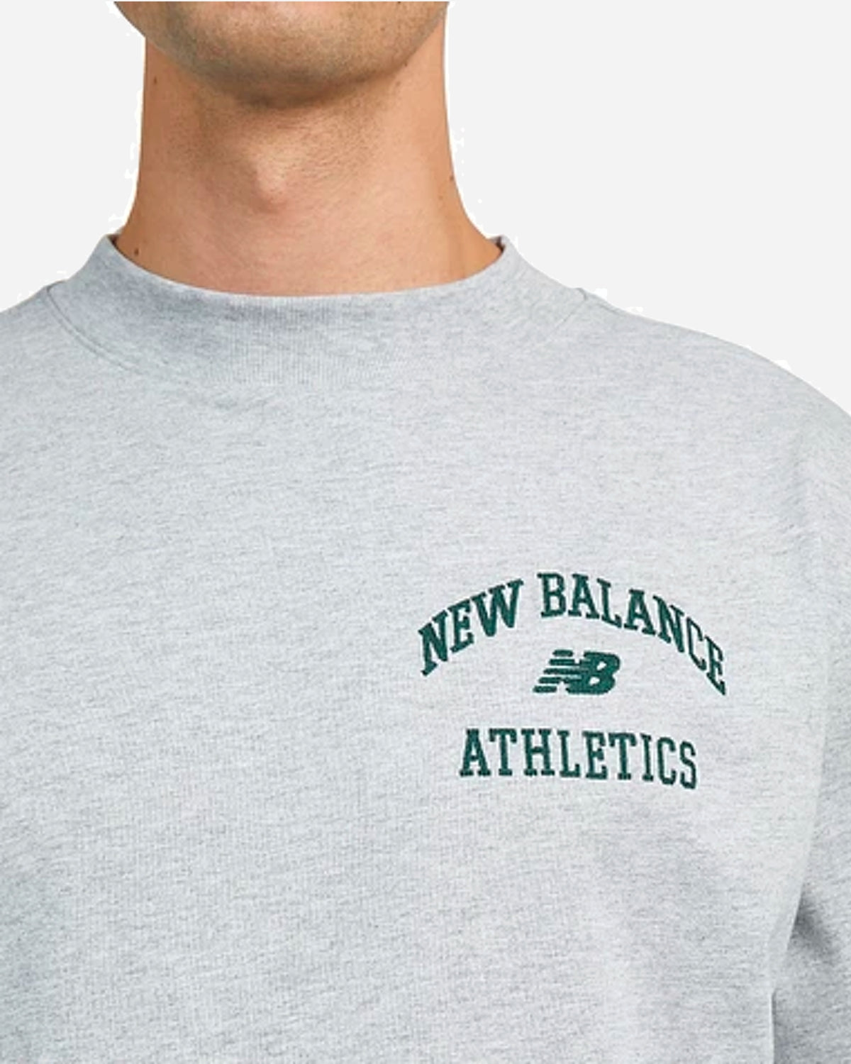 Athletics Varsity Graphic Mock Longsleeve - Athletic Grey Hot på udsalg