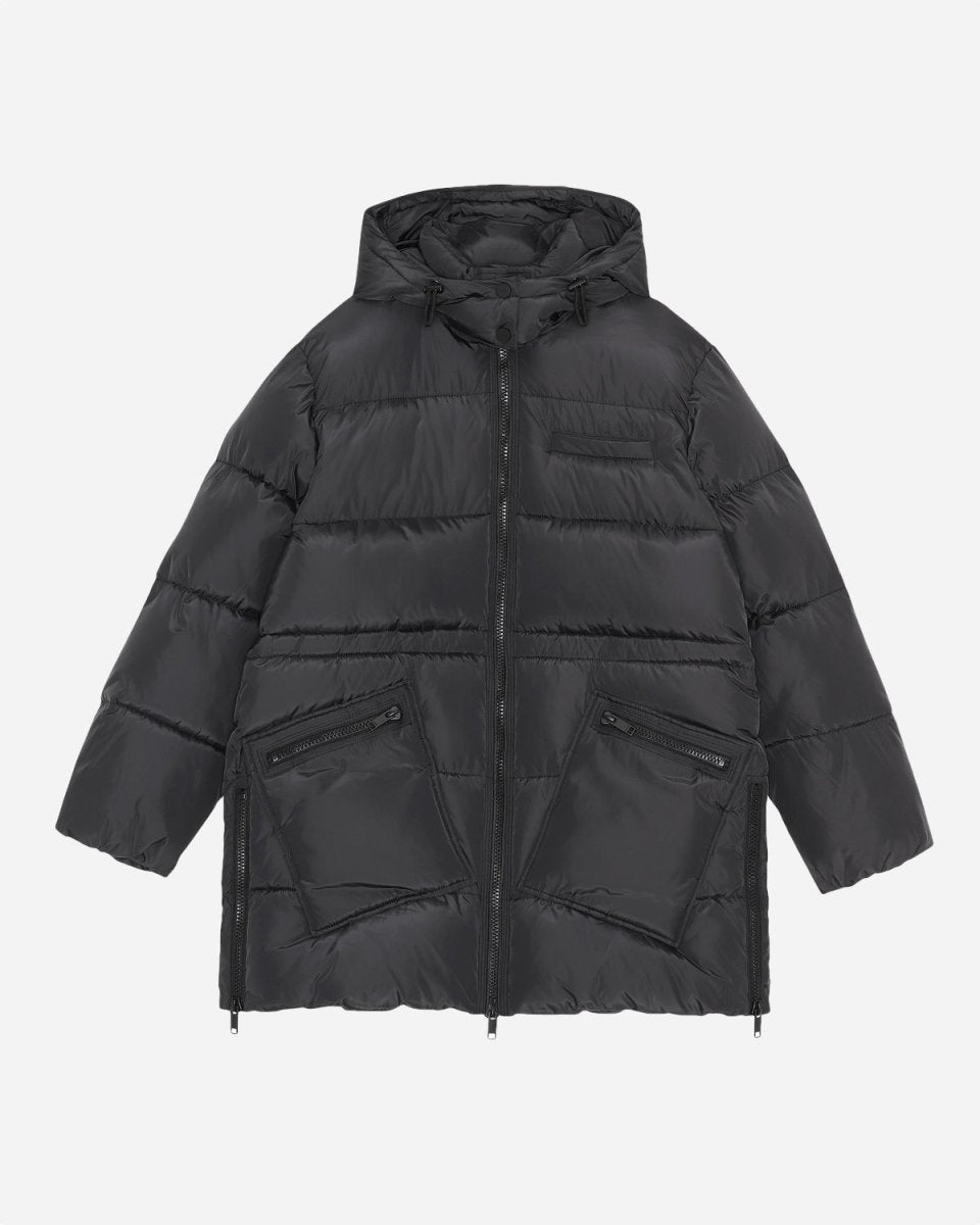 Oversized Puffer Midi Jacket - Phantom