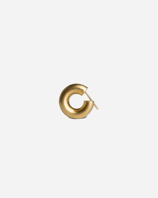 Small Chunky Hoops - Forgyldt Sølv