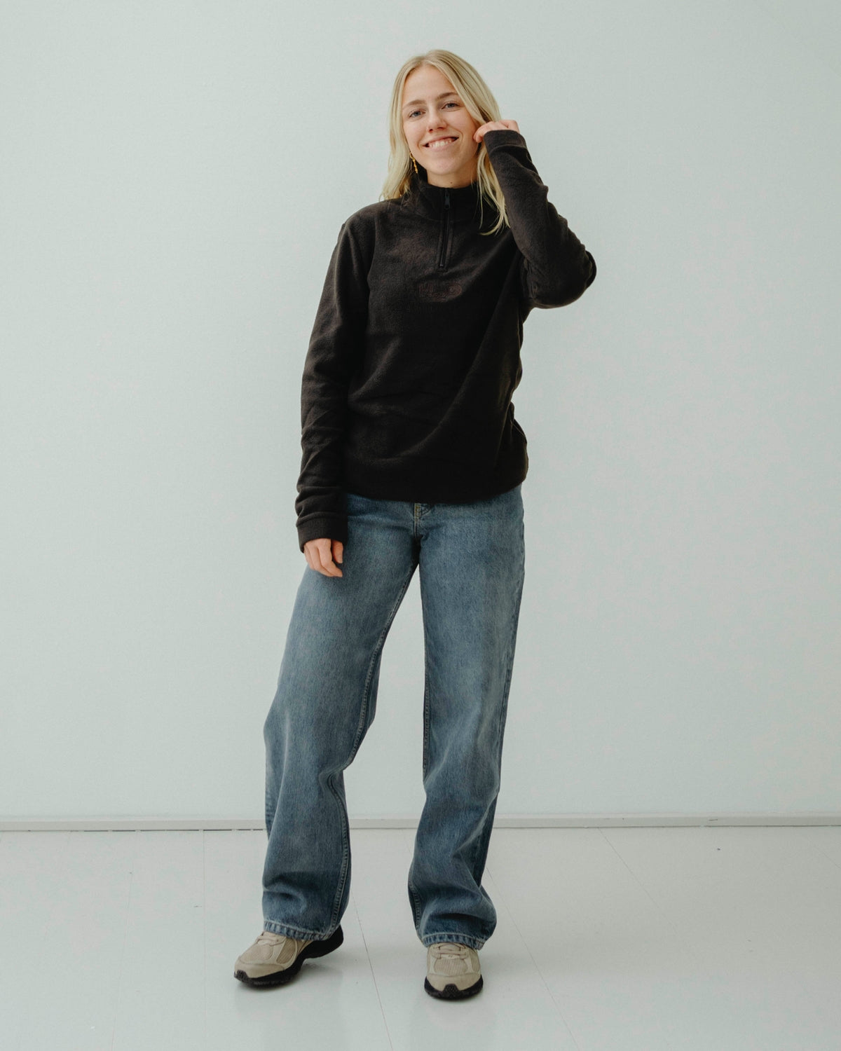Blåvand II Fleece Half Zip - Brown Udsalg