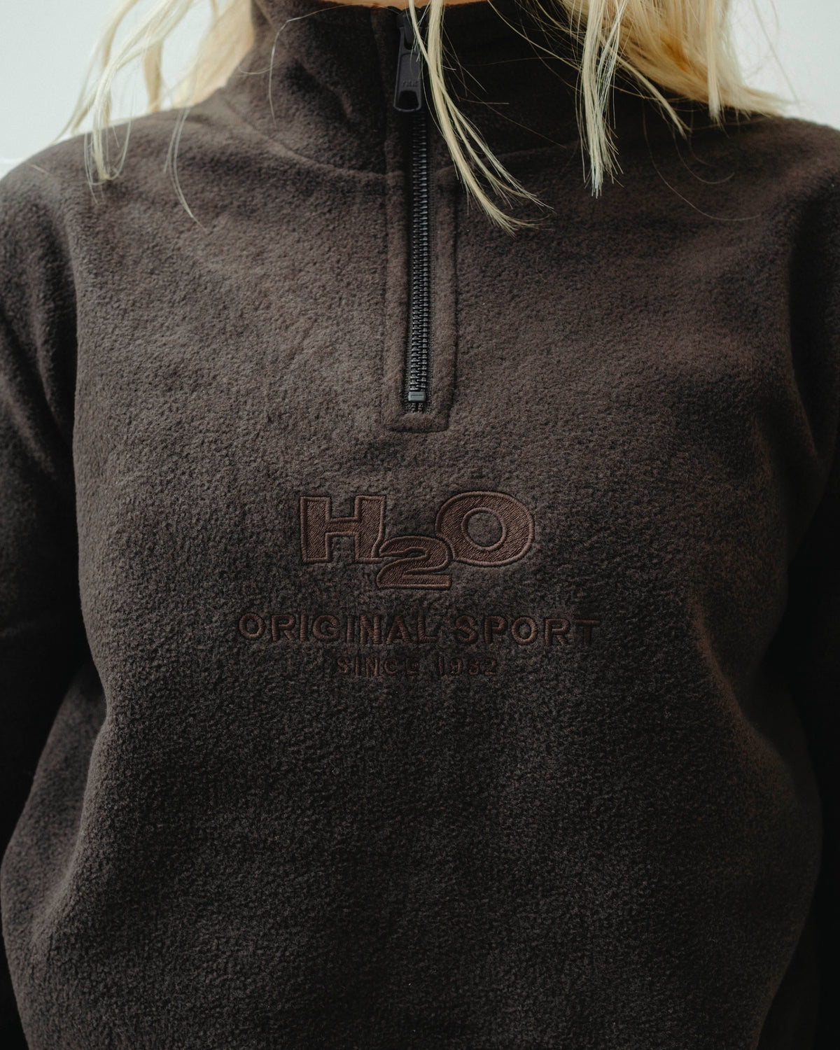 Blåvand II Fleece Half Zip - Brown Udsalg