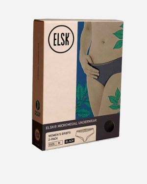ELSK® WOMEN’S MICROMODAL BRIEFS (2-PACK) - BLACK