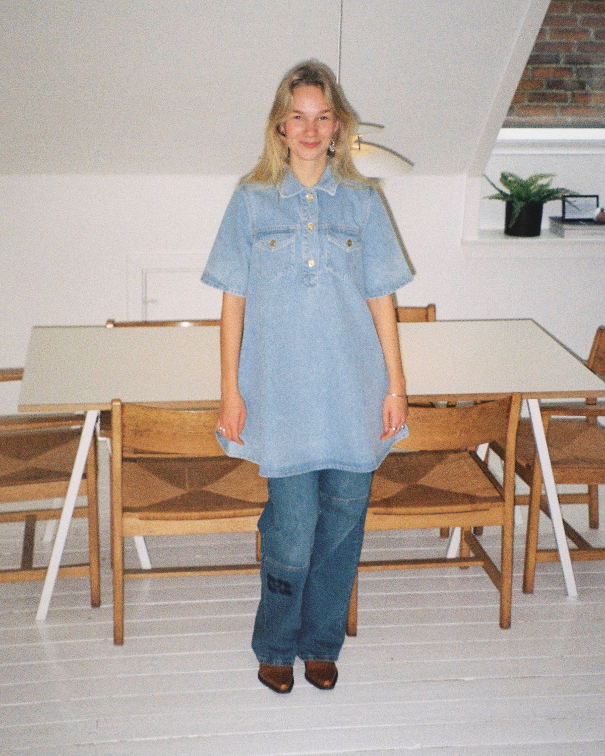 cutline-denim-mini-dress-mid-blue-vintage_1.png Cutline Denim Mini Dress - Mid Blue Vintage
