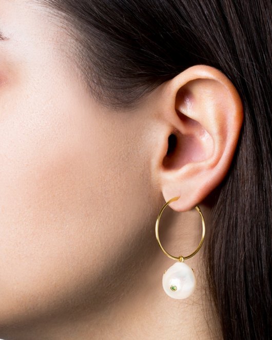 Baroque Pearl Earring - Gold