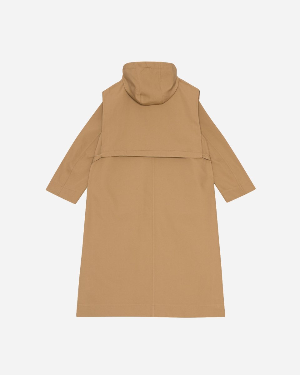 Heavy Twill Oversized Zipper Coat - Petrified Oak