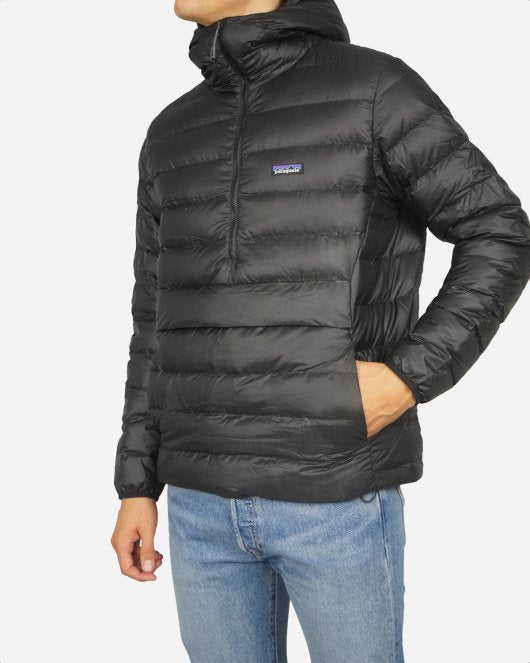 Down Sweater Hoody P/O - Black