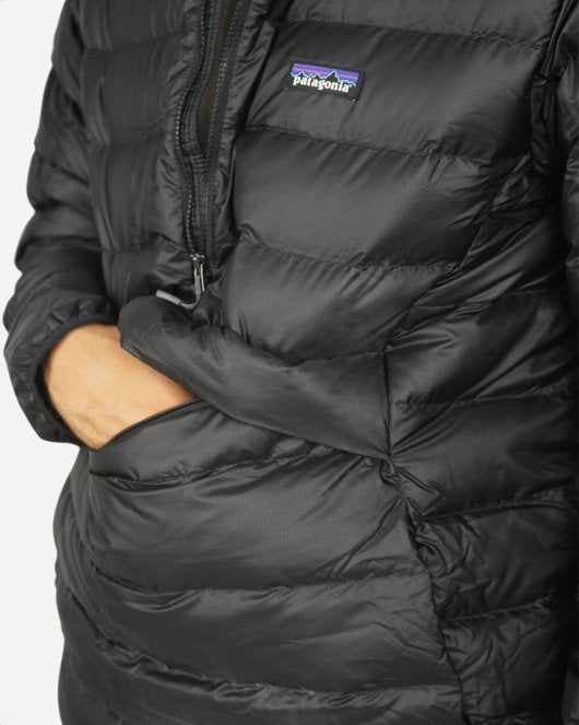 Down Sweater Hoody P/O - Black