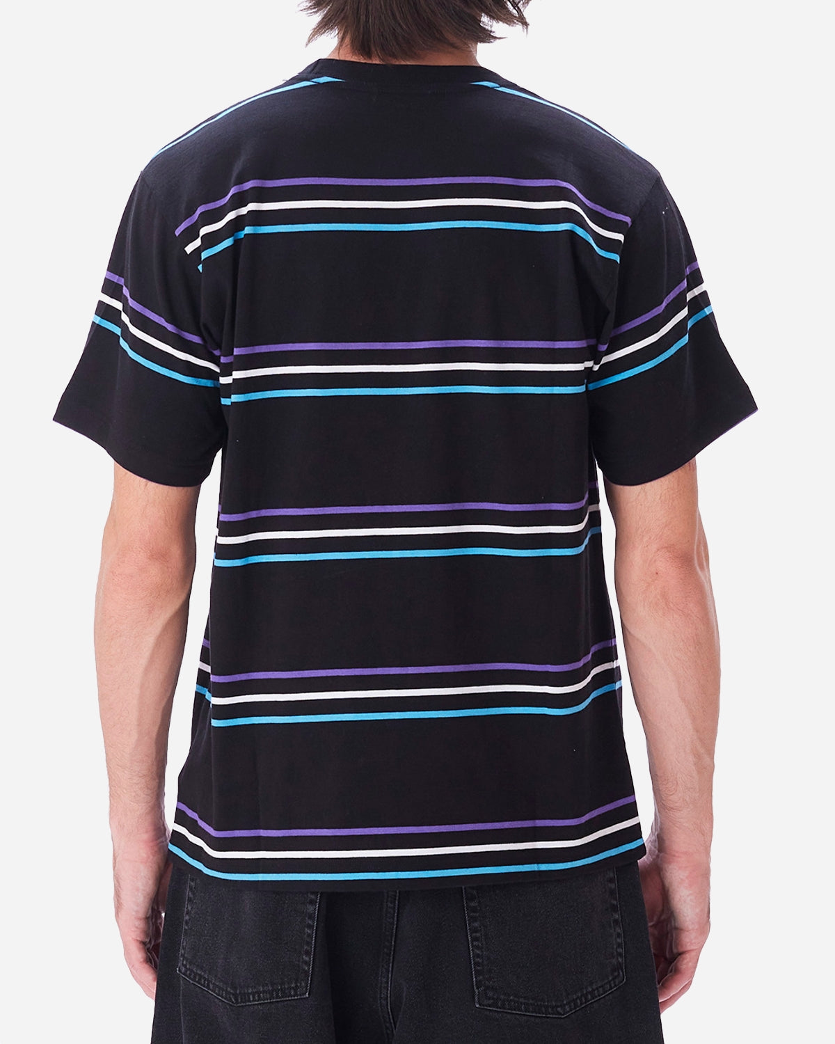 montrose-stripe-tee-ss-black-multi_1.jpg Montrose Stripe Tee Ss - Black Multi