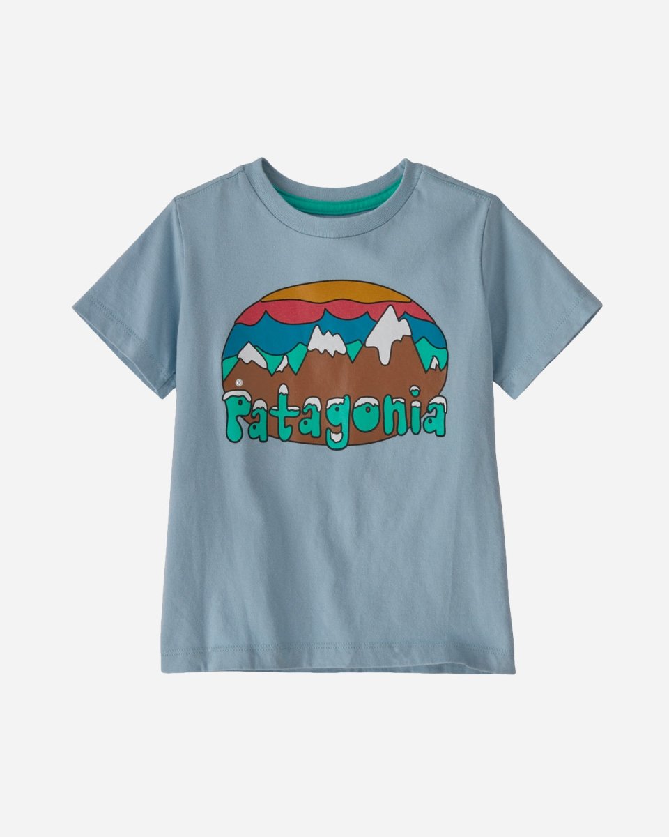 Kids Organic Graphic T-shirt - Steam Blue Rabat