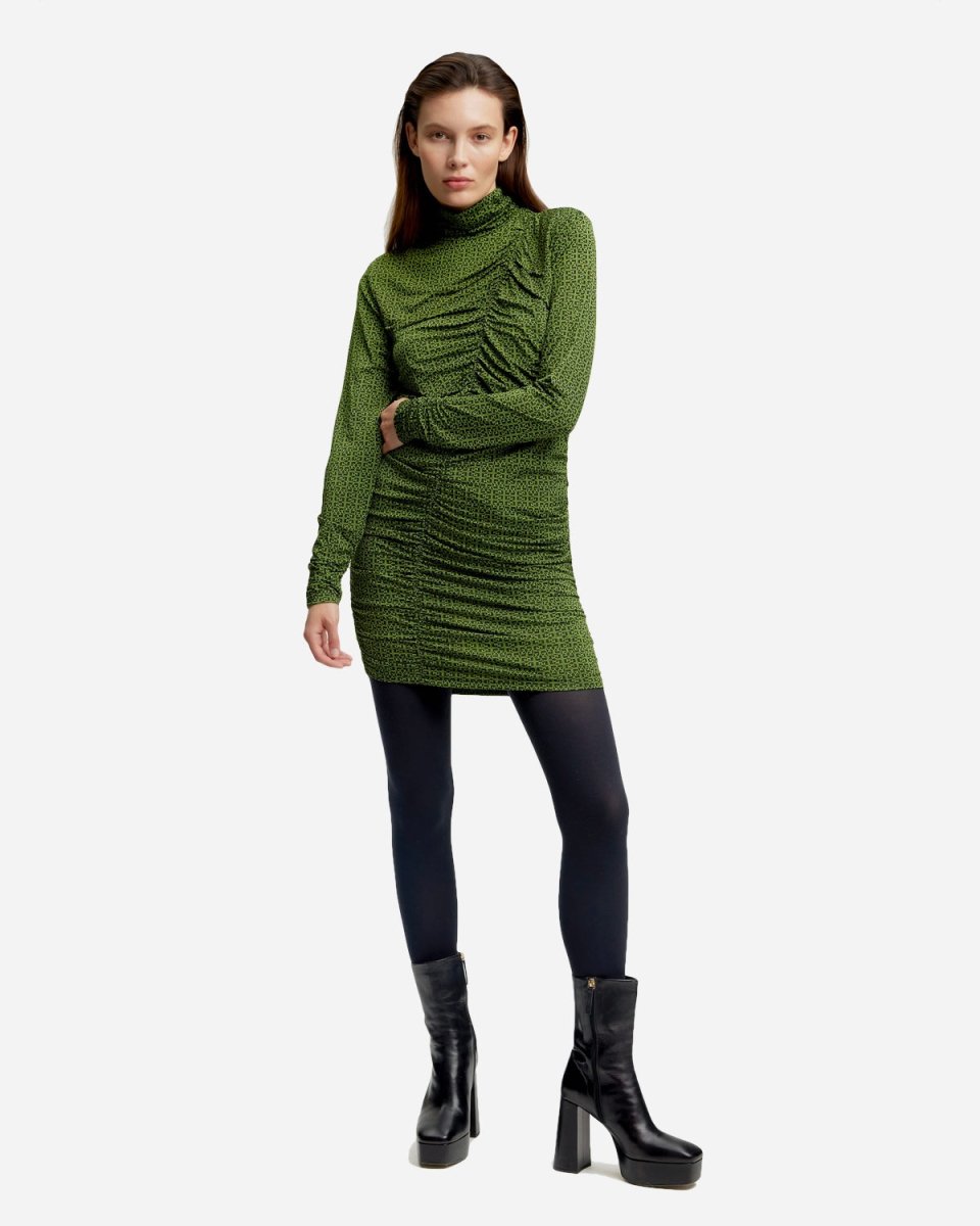 MiliaGZ Dress - Green/Black Logo