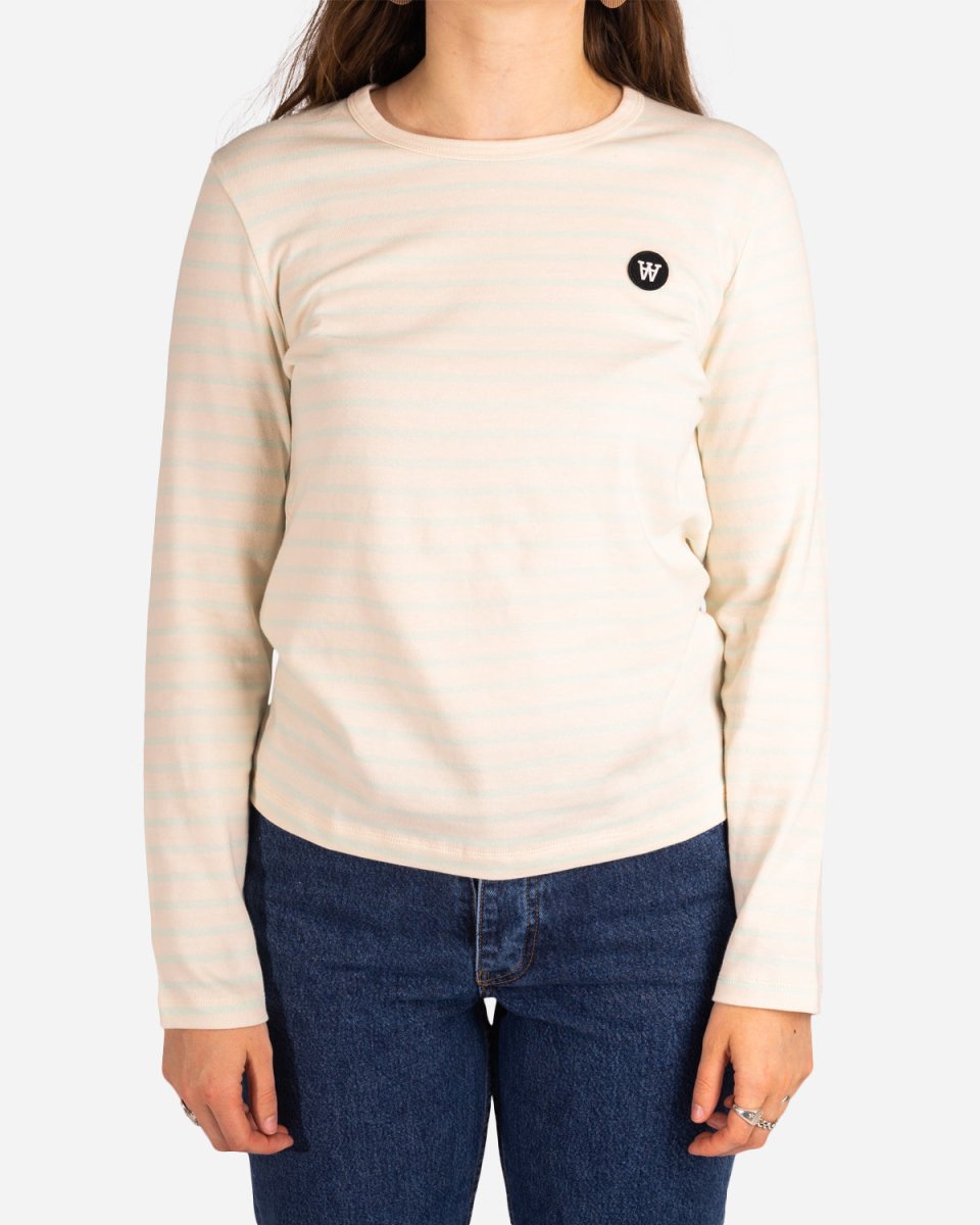 Moa Long Sleeve - Off-White/Light Mint