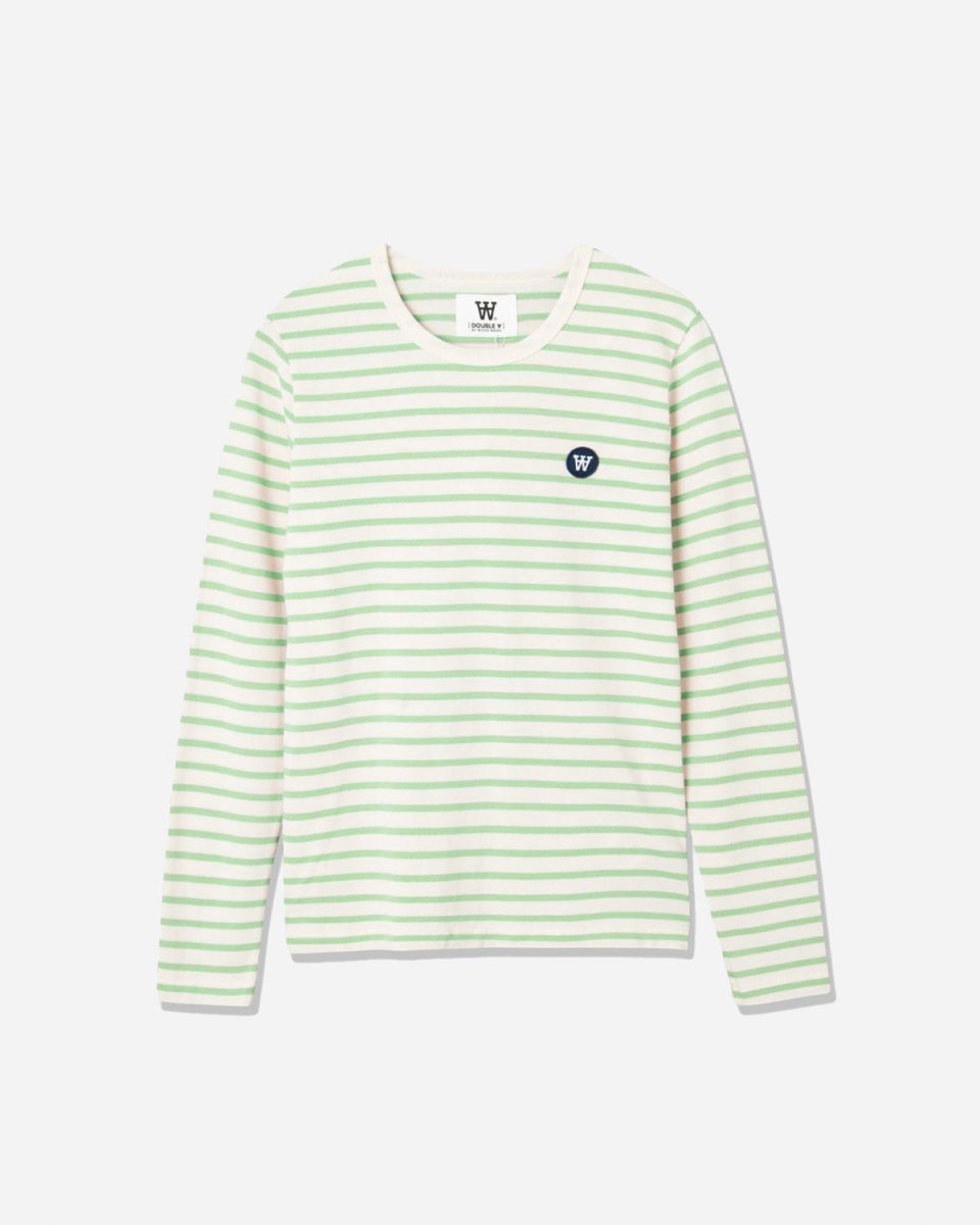 Moa Stripe Long Sleeve - Off White/Green