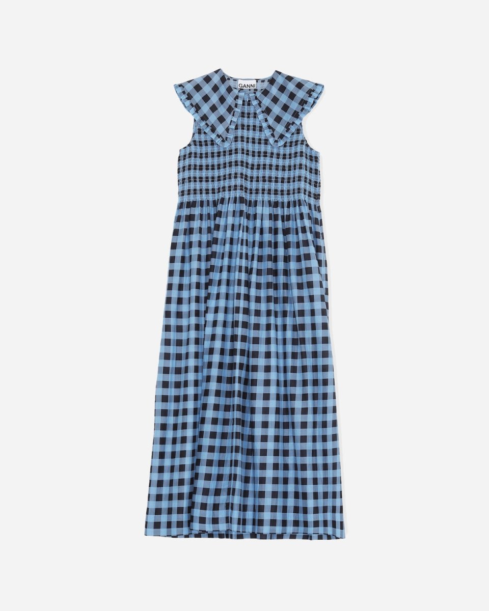 Smock Dress Cotton Silk - Alaskan Blue Hot på udsalg