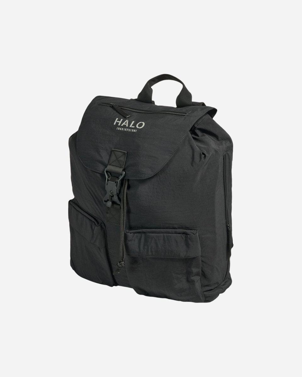 Halo Nylon Backpack - Black