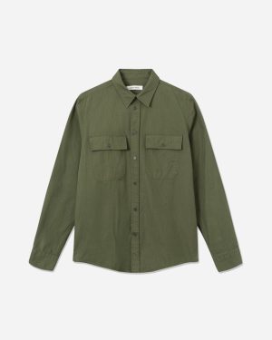 Avenir Crispy Check Shirt - Olive