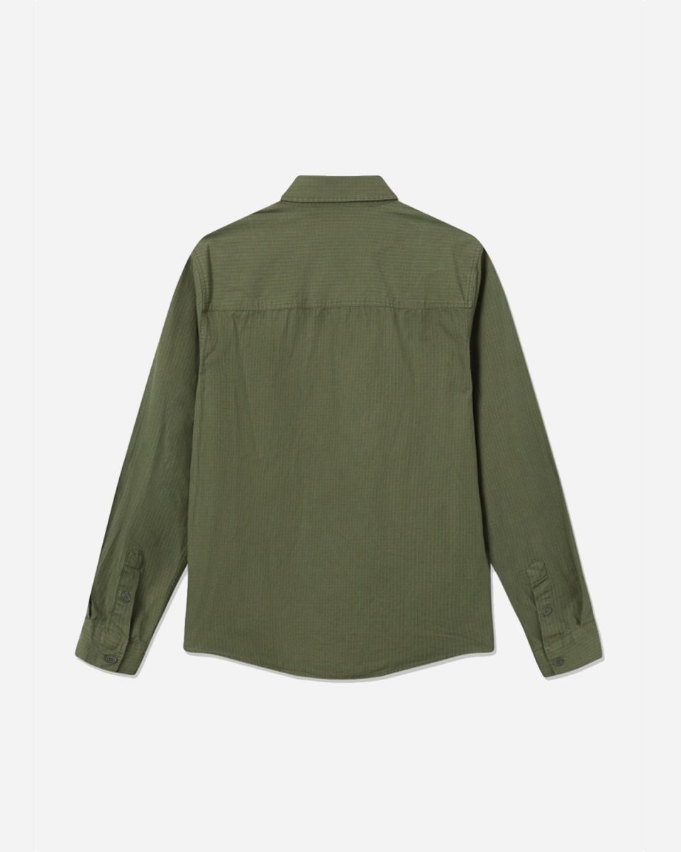 avenir-crispy-check-shirt-olive_1.jpg Avenir Crispy Check Shirt - Olive