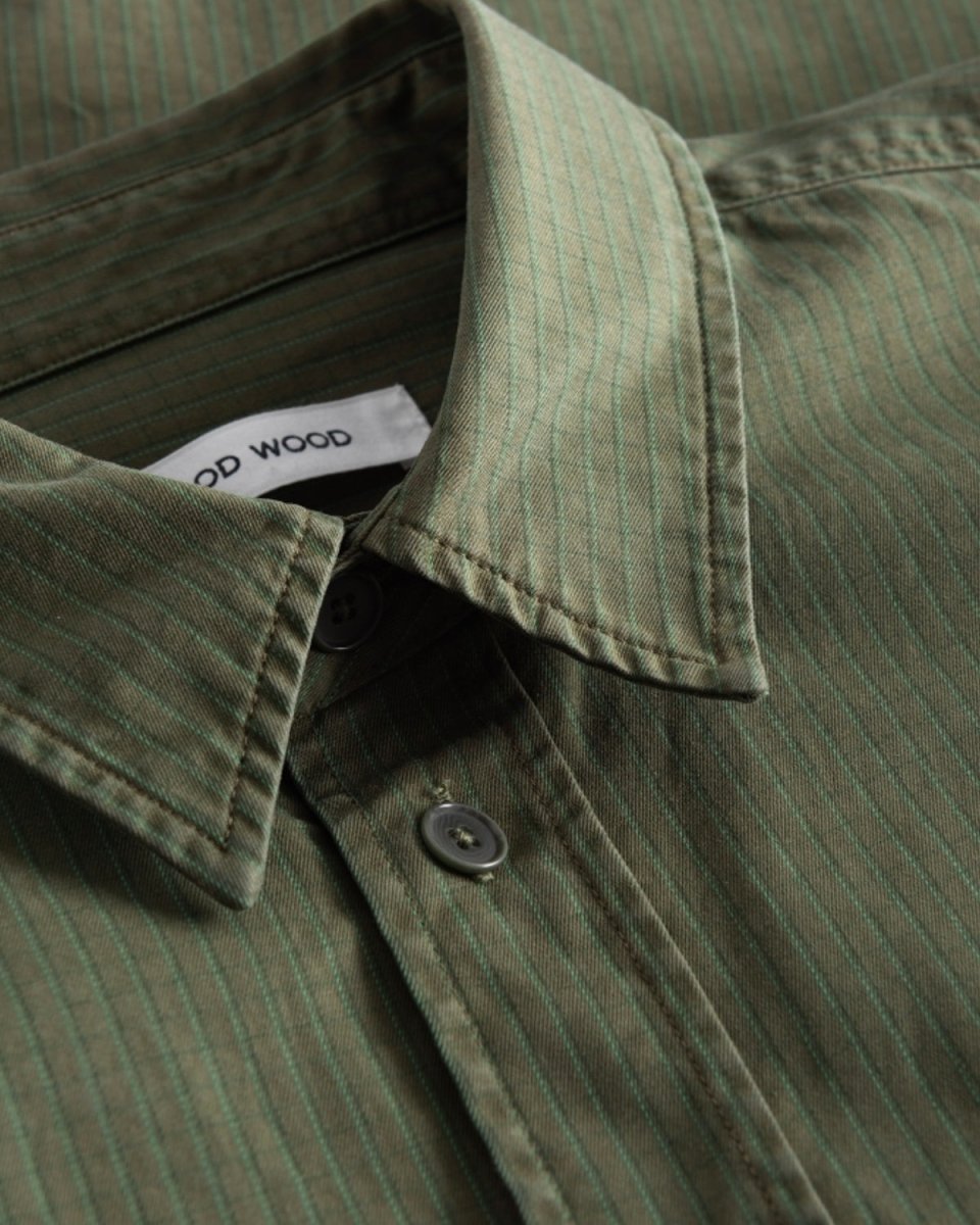 avenir-crispy-check-shirt-olive_2.jpg Avenir Crispy Check Shirt - Olive